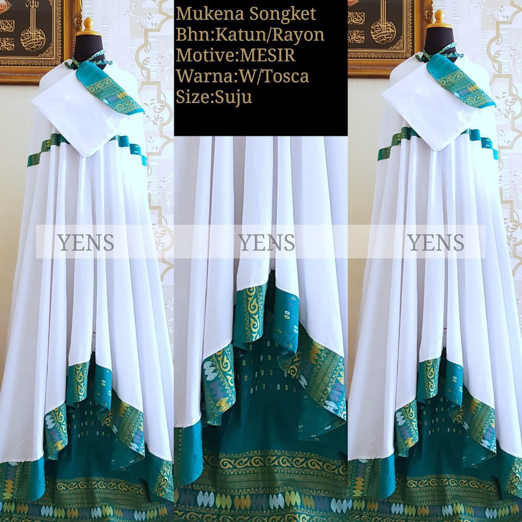 Mukena Bali Songket Mesir White Series