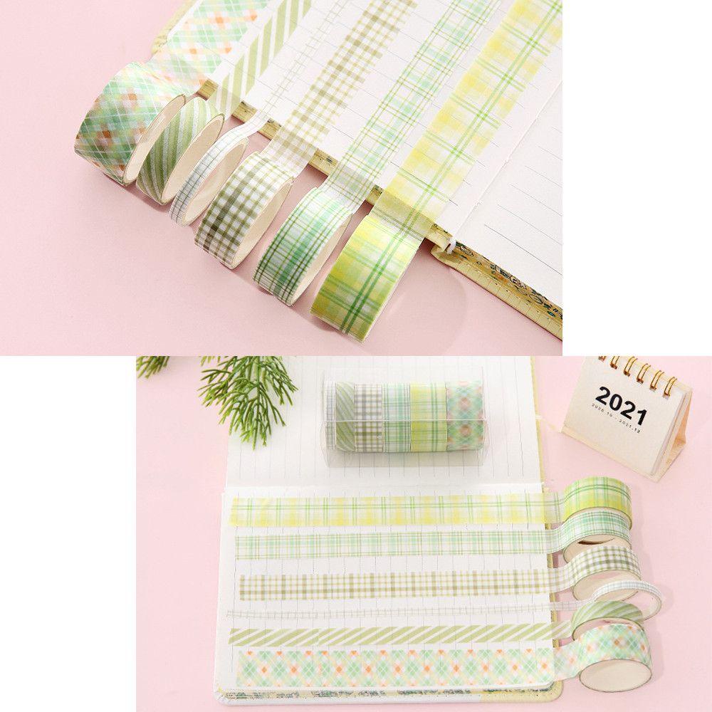 R-flower 6 Rol / Kotak Stiker Washi Tape Motif Bunga Kawaii Untuk Dekorasi Diary DIY