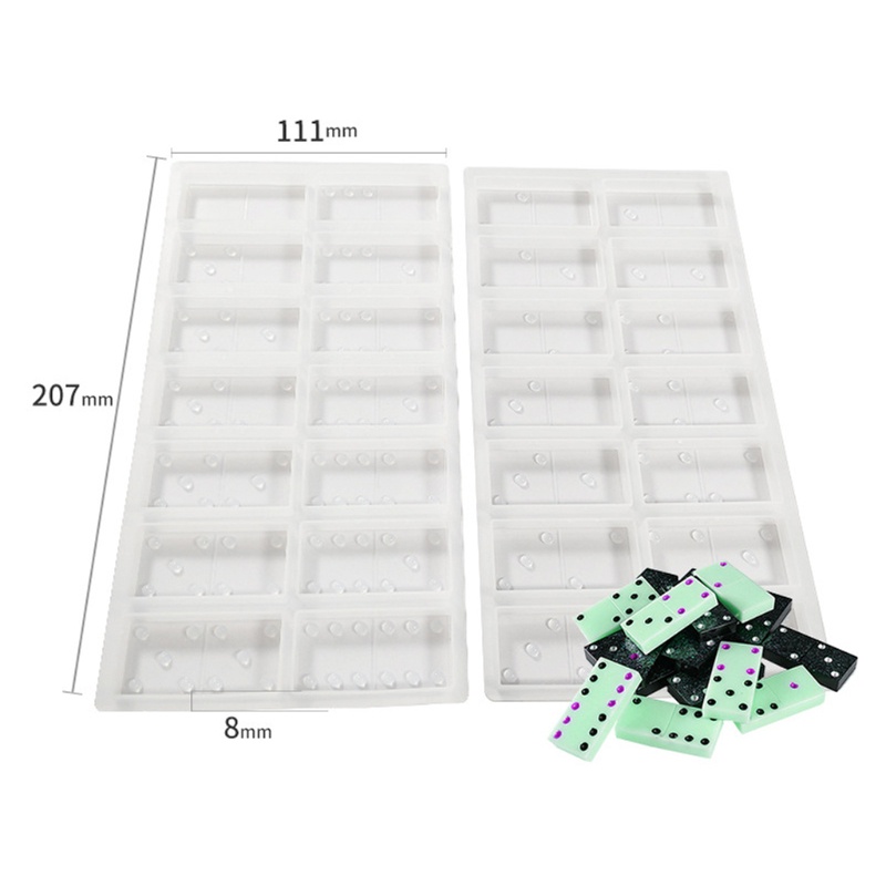 SIY  Dominoes Epoxy Resin Silicone Molds with Rack Tray Double Six Game Toy DIY Molds