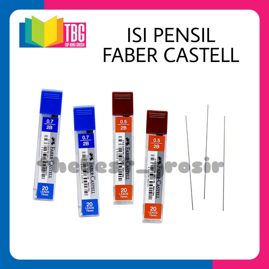 

1 TUBE ISI PENSIL 2B FABER CASTELL / REFILL PENSIL MEKANIK / ISI PENSIL CETIKAN