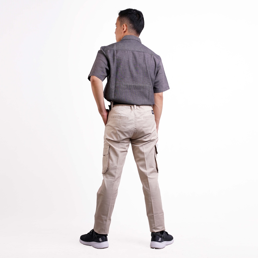 RS31 Celana Cargo Pants High Quality Super Big Size - Cargo Pria Ukuran Jumbo Krem