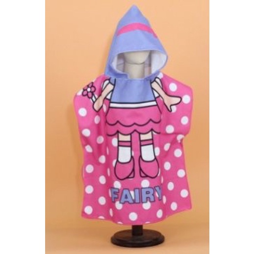Handuk Ponco Anak Motif Karakter Microfiber-Fairy