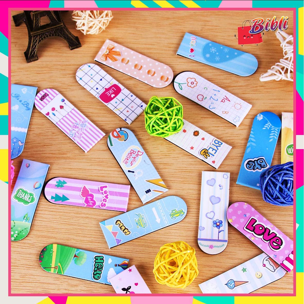 

♛ ♛ Pembatas Buku Motif Cartoon Penanda Buku Magnet Bookmark