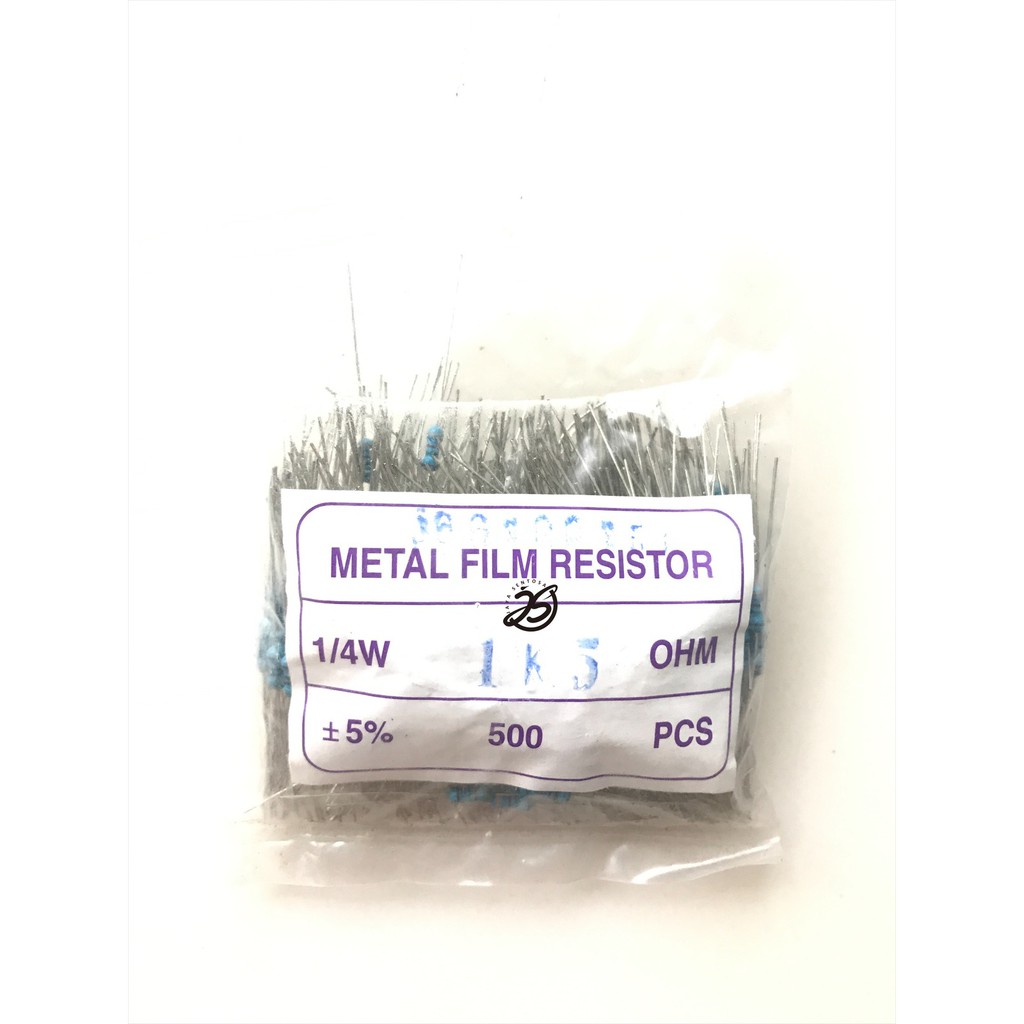 RESISTOR 1/4W 1K5 OHM METAL FILM 1/4 WATT 5% 1500OHM