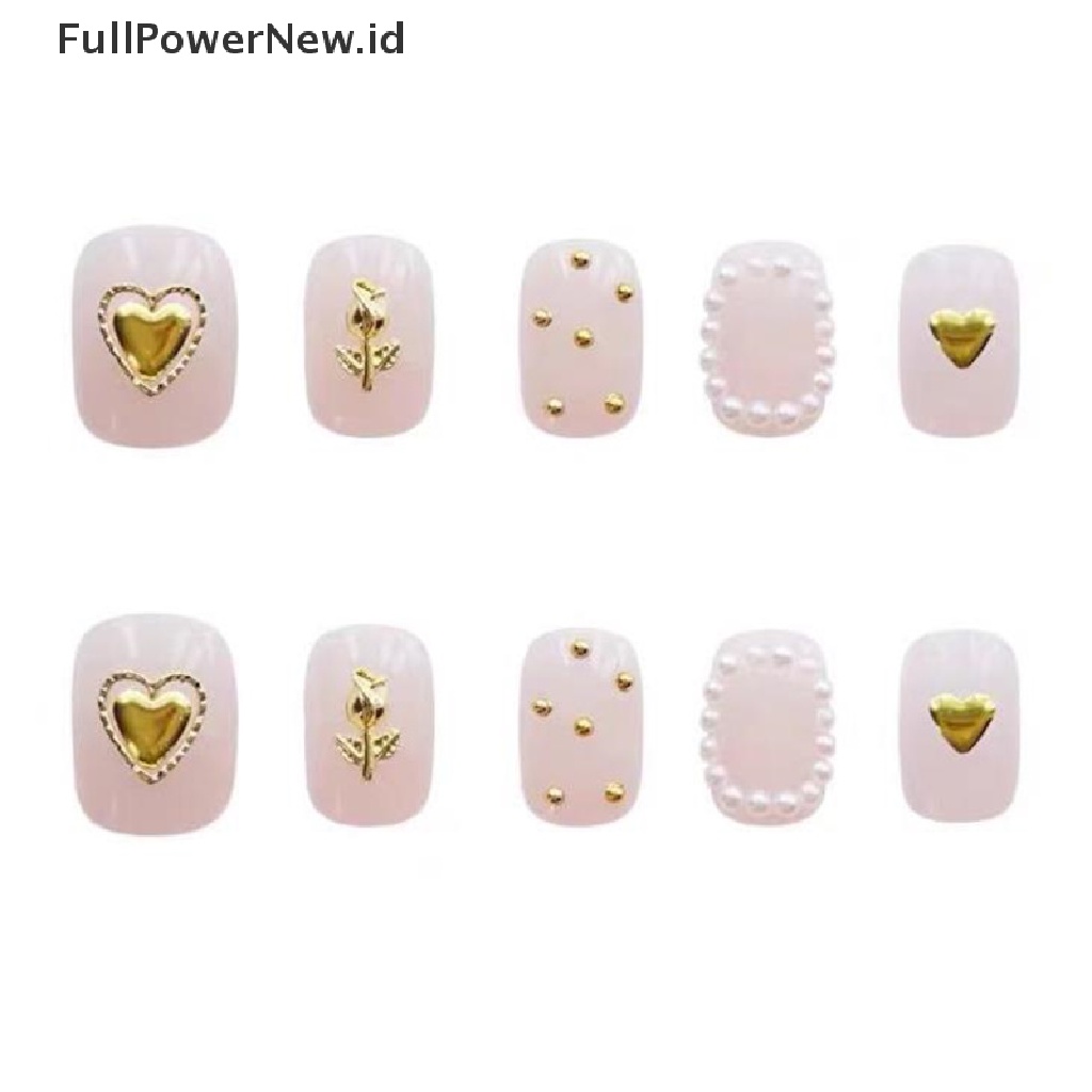 24 Pcs Kuku Palsu Full Cover Bentuk Kotak Pendek Warna Pink Bahan Akrilik Untuk Nail Art