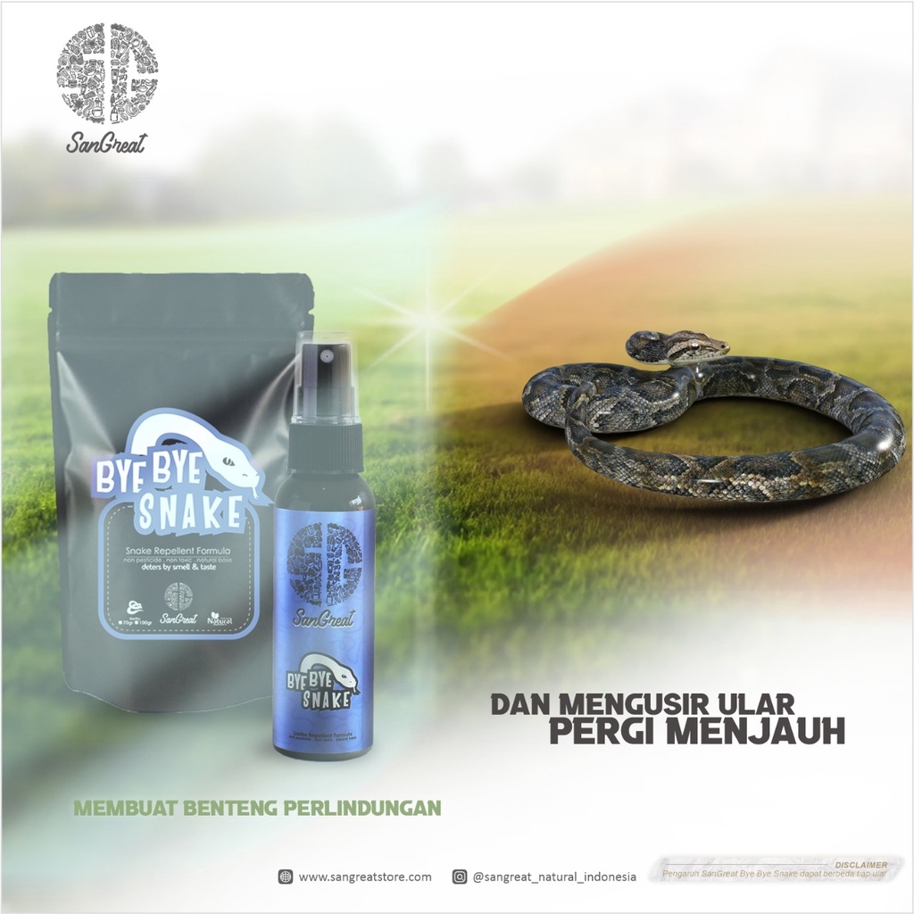 Anti ular penangkal ular alat pengusir ular masuk rumah non pestisida SanGreat Bye Bye Snake Repellent gel 70 gr natural aman