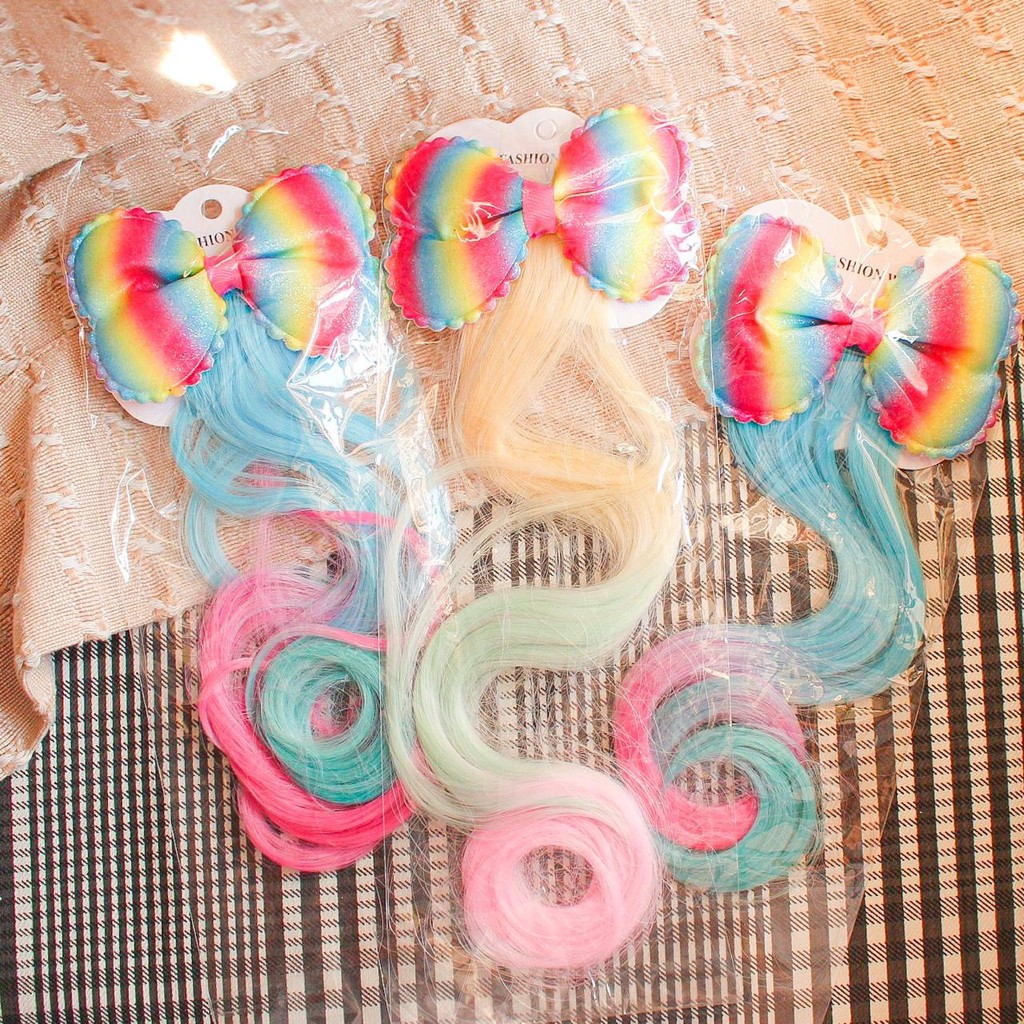 Jepitan rambut palsu/Hairclip Anak Colorful (Import Quality)