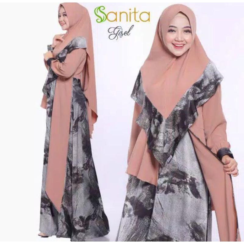 GAMIS SANITA GISELL / gamis sanita / gamis kekinian