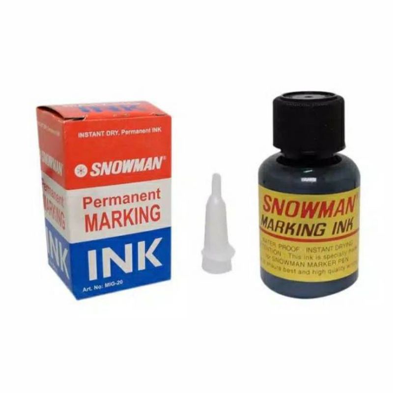 

TINTA ISI SPIDOL PERMANENT WARNA HITAM SNOWMAN PERMANENT INK