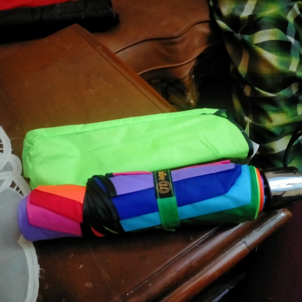 Tabasa Payung Lipat Mangkok Pelangi Warna Rainbow