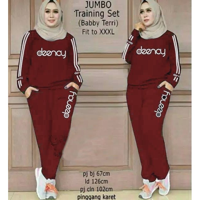 SETELAN MUSLIM SPORTY WANITA PREMIUM / SETELAN MUSLIM TRAINING WANITA KEKINIAN