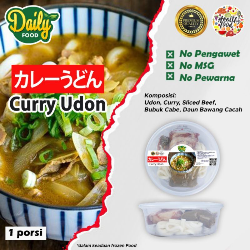 

CURRY UDON SET 1 PORSI TANPA PENGAWET DAN MSG FROZEN FOOD BY DAILY FOOD- NO PEWARNA KOMPOSISI UDON | CURRY | SLICED BEEF | BUBUK CABE | DAUN BAWANG CACAH MASA SIMPAN 3 BULAN PENGIRIMAN INSTAN ATAU SAMDAY 100% HALAL ENAK FRESS SIAP SAJI MASAKAN ALA KOREA.