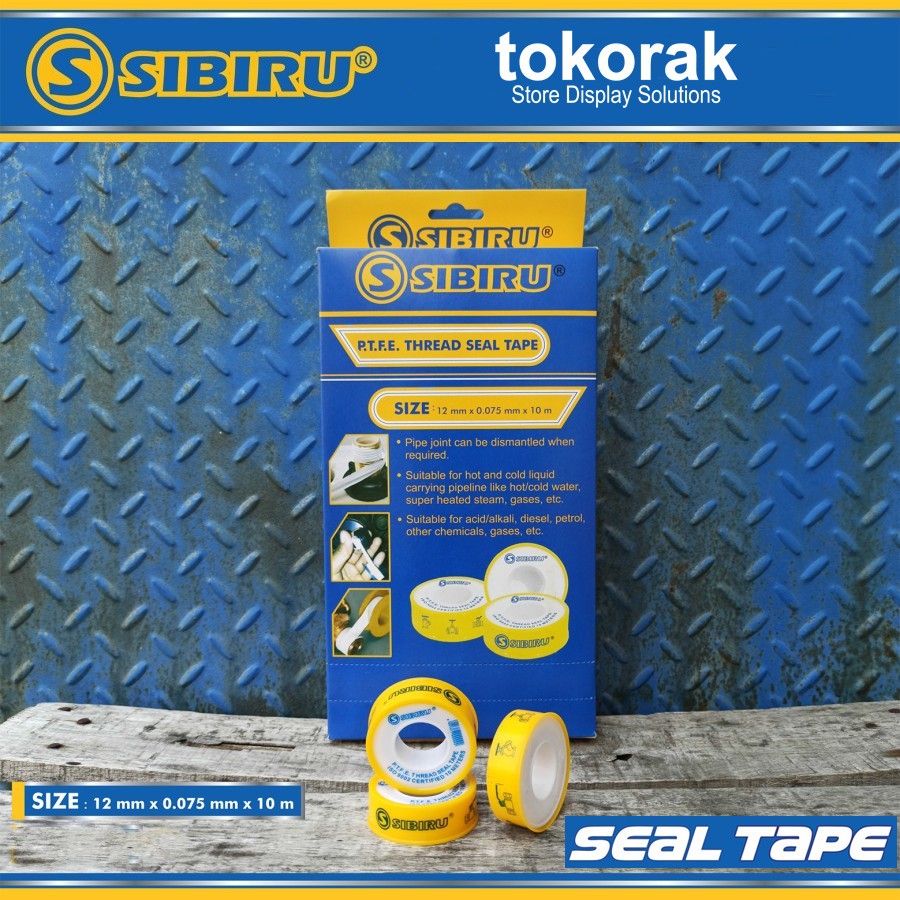 SEAL TAPE 1/2 INCH 10 METER SIBIRU - ISOLATAPE PIPA - ISOLASI KRAN