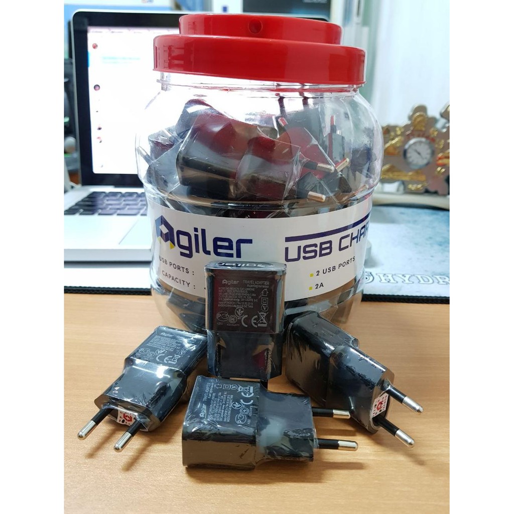 AGILER USB Charger Adaptor - Kepala Charger 1 USB Port 1A - ORIGINAL KUALITAS MANTAP