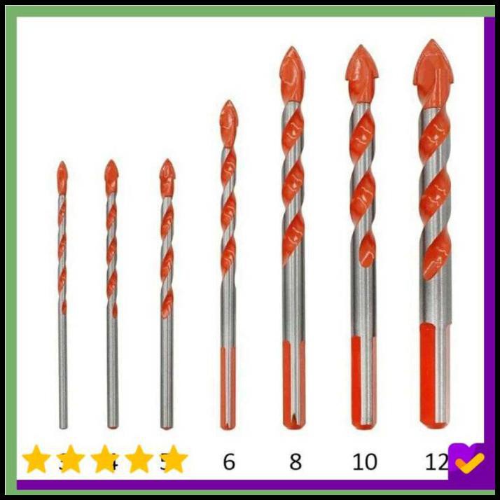 GS8 Mata Bor Hss Twist Drill Bit 3-12Mm 7 Pcs Ba-H21 Boor Balight