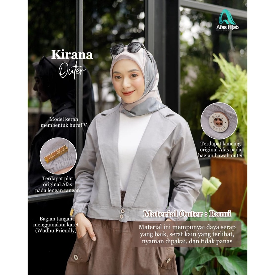 kirana outer afas hijab terbaru original