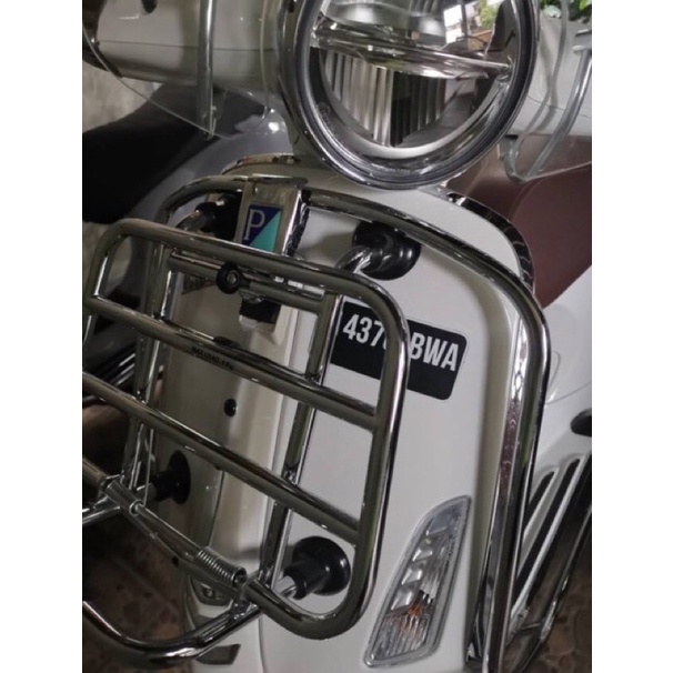 Nopol Magnet Putih Vespa PX Modern Matic Excell Sprint Smallframe