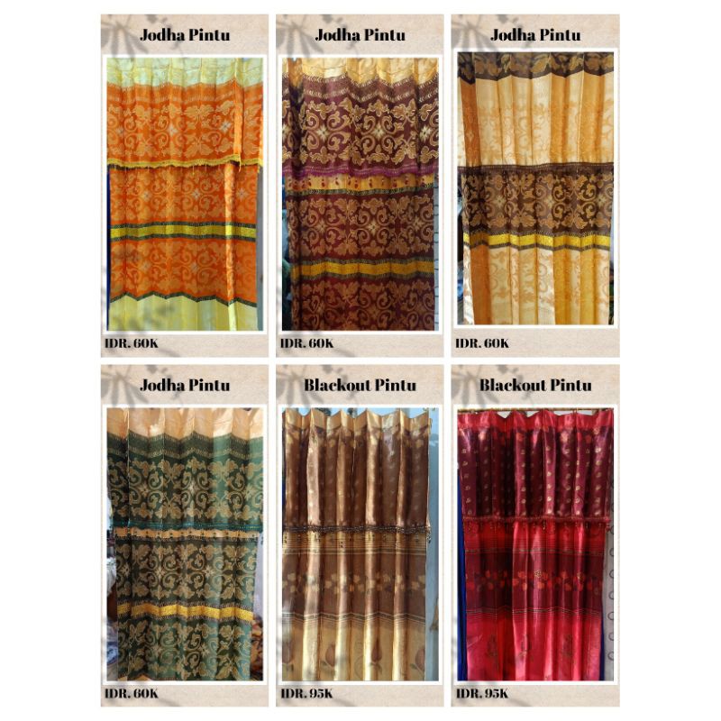 GORDEN JODHA PINTU/JENDELA/KORDEN/TIRAI PINTU/BLACKOUT PINTU
