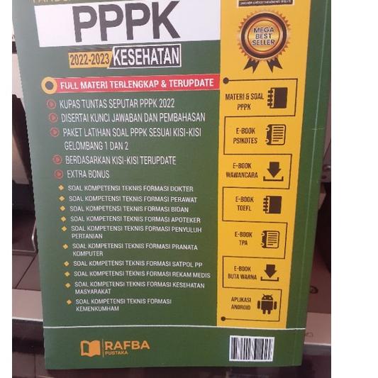 

Barang Pilihan.. PANDUAN SUKSES LOLOS TES PPPK 2022-2023 KESEHATAN