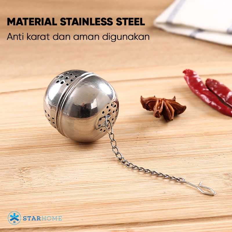 Saringan Teh Filter Teh Wadah Daun Teh Tea Infuser Ball Tea Strainer Saringan Bumbu Masak