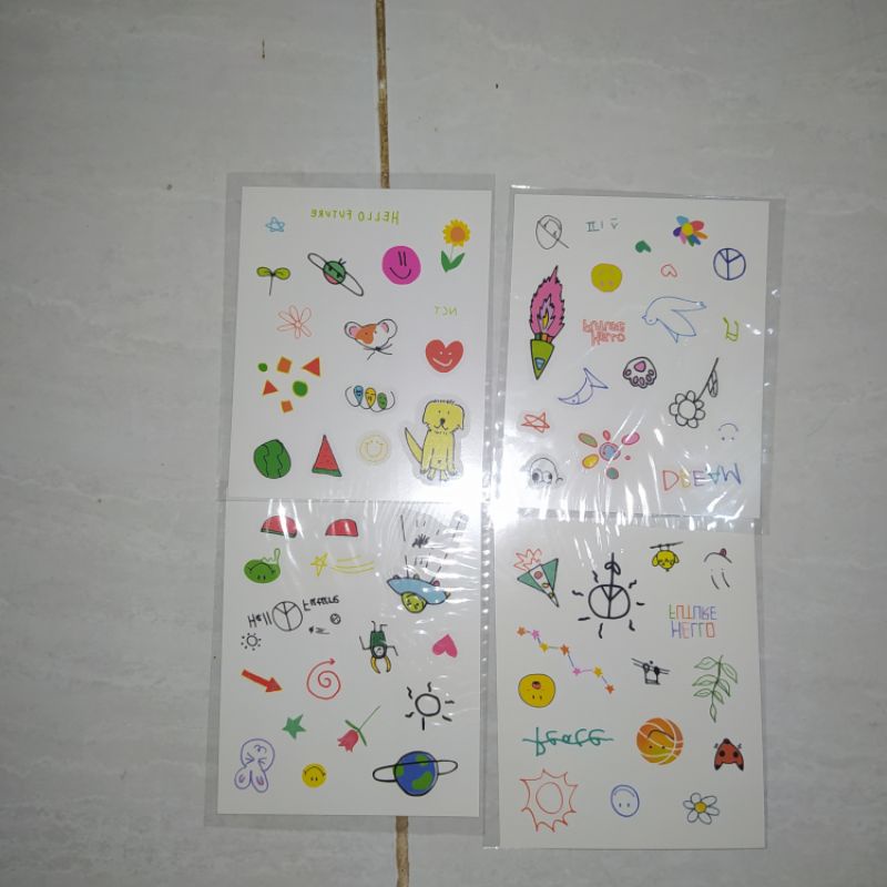 fp hello future nct dream tatto sticker rolled poster hot sauce hello future