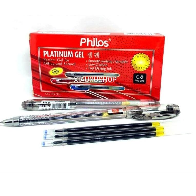 

Just today | S7ARC Pulpen Cair/Gel PHILOS 0,5mm (12 pcs + 3pcs refill) |Diskon Promo