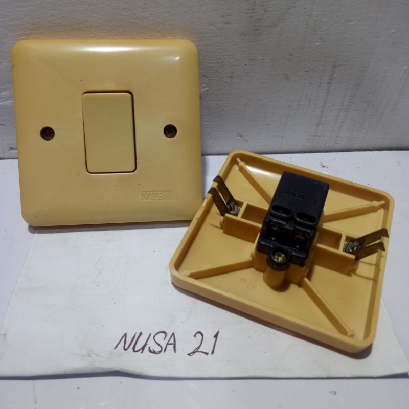 Saklar Single 1 Gang VYBA / Saklar Tunggal Tanam Dinding Termurah