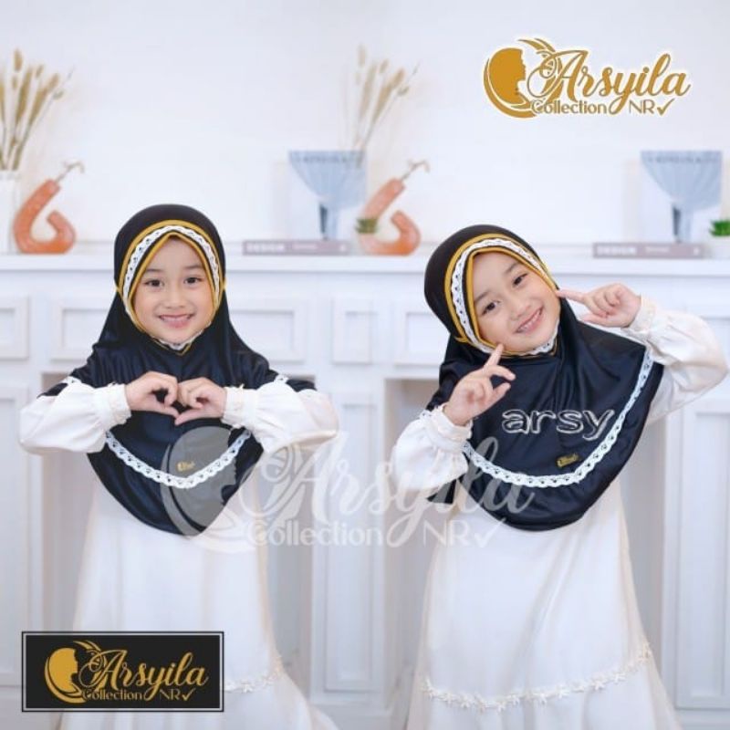 jilbab anak alisa renda 3-5thn