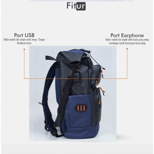 AILERON BLACK NAVY |MANNEEDME x URBAN| Tas Ransel Punggung Pria Backpack ORIGINAL