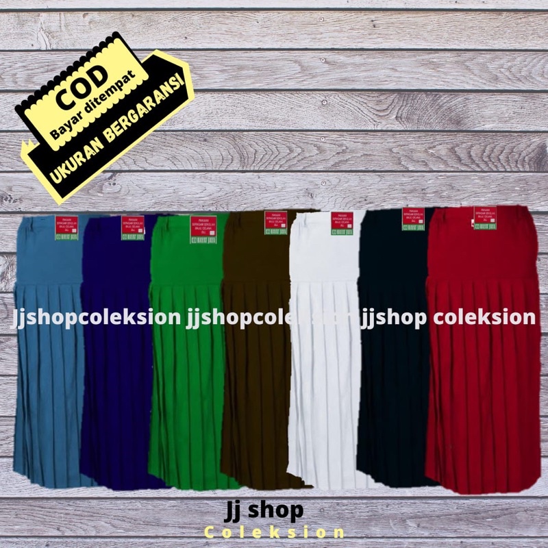 ORIGINAL SERAGAM SEKOLAH ROK PANJANG PUTIH SD ,SMP , SMA , ROK PANJANG LIPIT TURUN PINGGANG PUTIH ,
