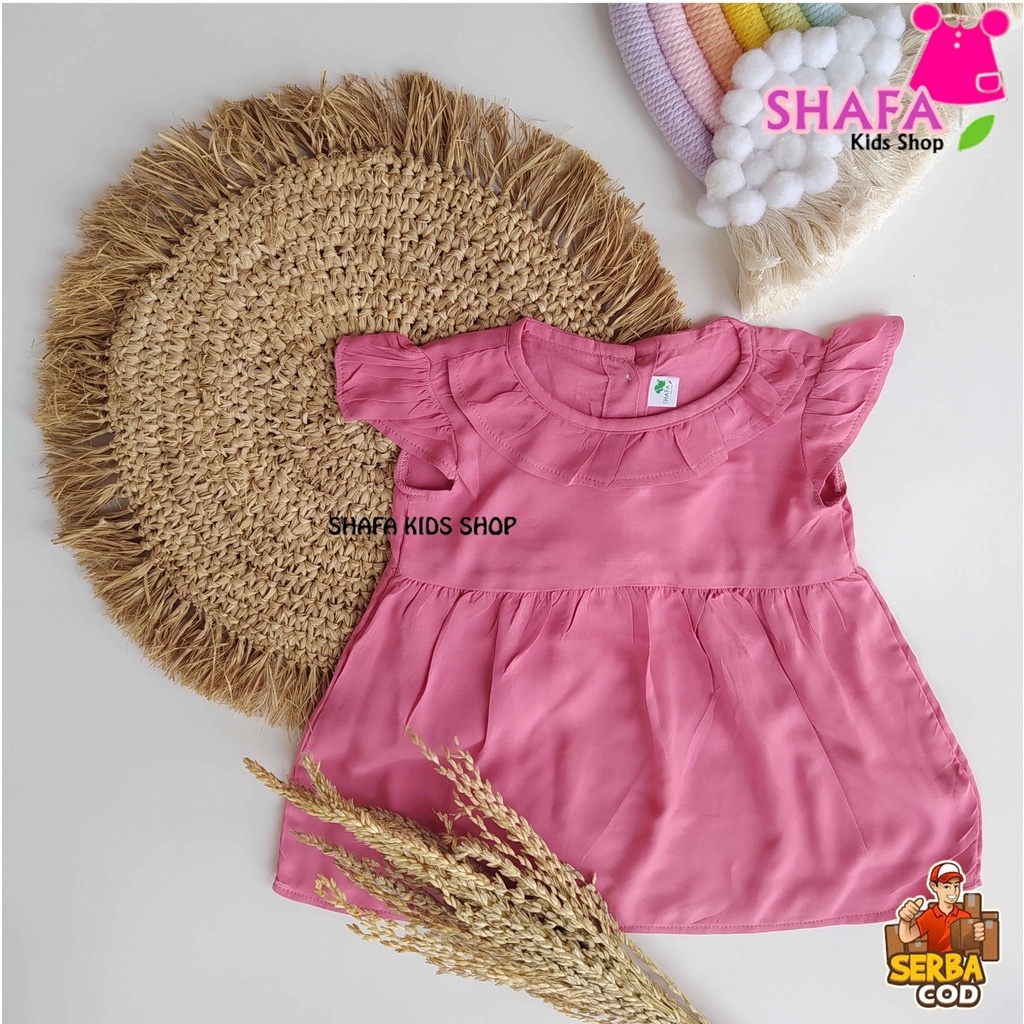 DRESS ANAK BAYI PEREMPUAN USIA 3 BULAN - 18 BULAN / BAJU PAKAIAN ANAK BAYI PEREMPUAN / NEWBORN / RAYON VISCOSE-XS0028