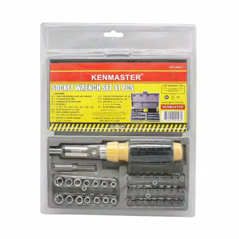 KUNCI SOK 15 PCS KENMASTER - MATA OBENG SOCK SET 15 PCS SOCKET