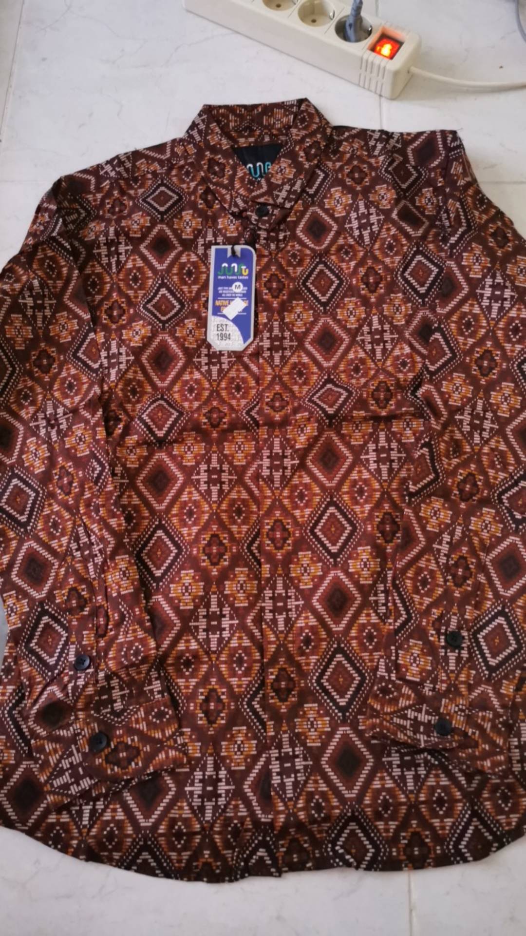 Dgm Fashion   Kemeja Batik Songket Lengan Panjang   Pria Kemeja Batik Songket Milenial