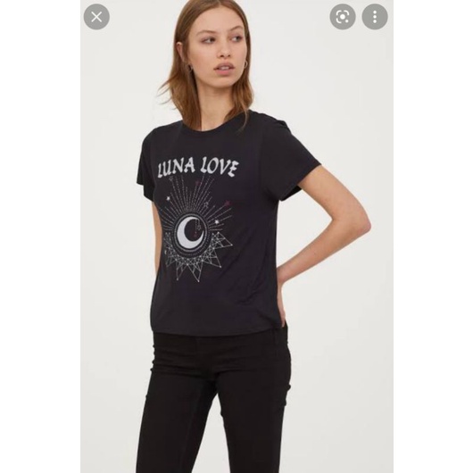 Atasan Wanita Branded Hitam Lengan Pendek Ecenem