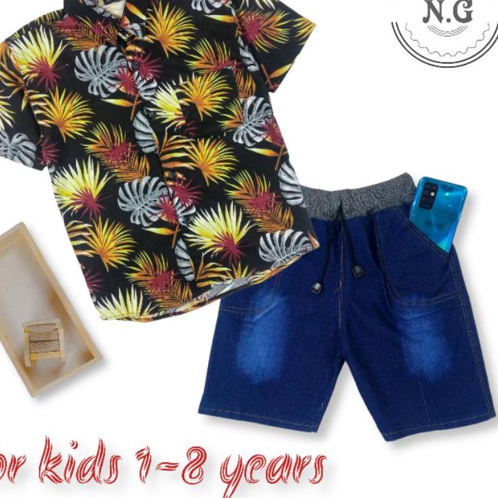 7s❋#Sale✩ Setelan Kemeja Anak laki-laki 1-8 tahun Setelan Levis Anak tanggung Z60