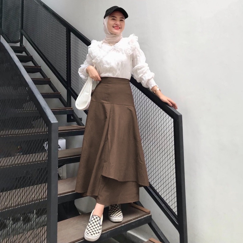 BHO - ZRD OOTD Rok wanita VINA / MONALICA ROK SKIRT / Rok Wanita Midi / Bawahan Rok Cewe Model / Rok