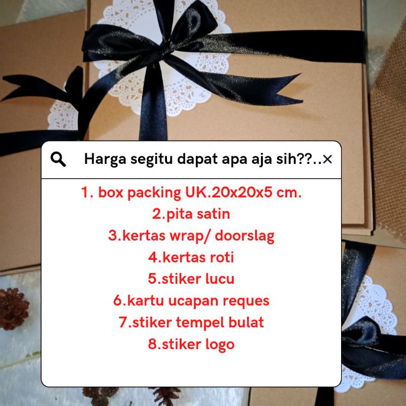 

Box Hampers Termurah Promo Paket Packaging Giftbox Box kado Package Ulangtahun Wisuda Lengkap