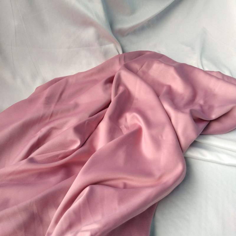 Rok Lilit Polos Satin Silk Premium Wrap skirt  Free ring-Dusty Pink