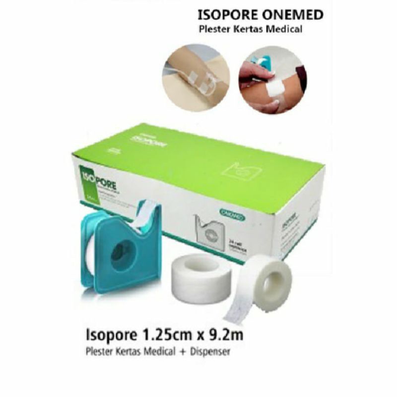 Plester micropore isopore 1/2inch 1inch 2inch Harga perbox plester luka plester onemed micropore