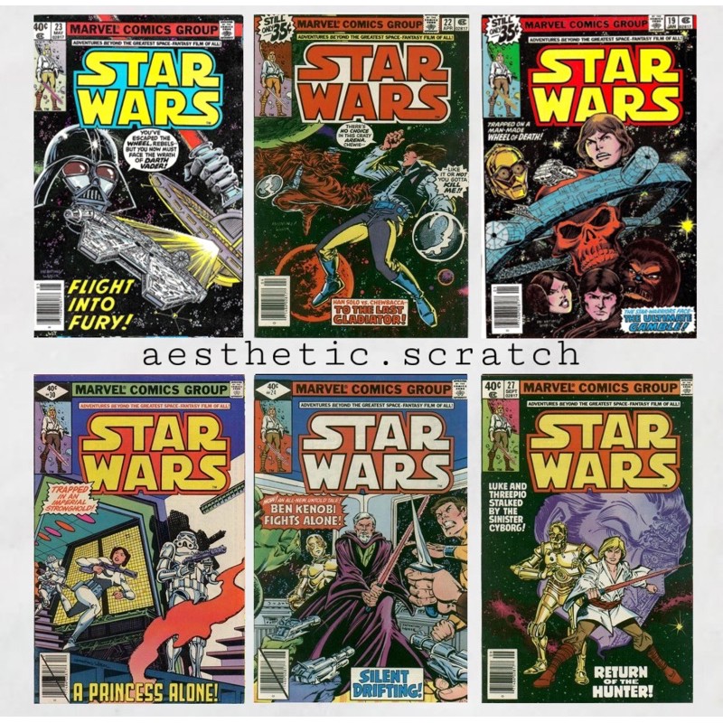 

( aesthetic.scratch ) poster star wars cover comic book 1979