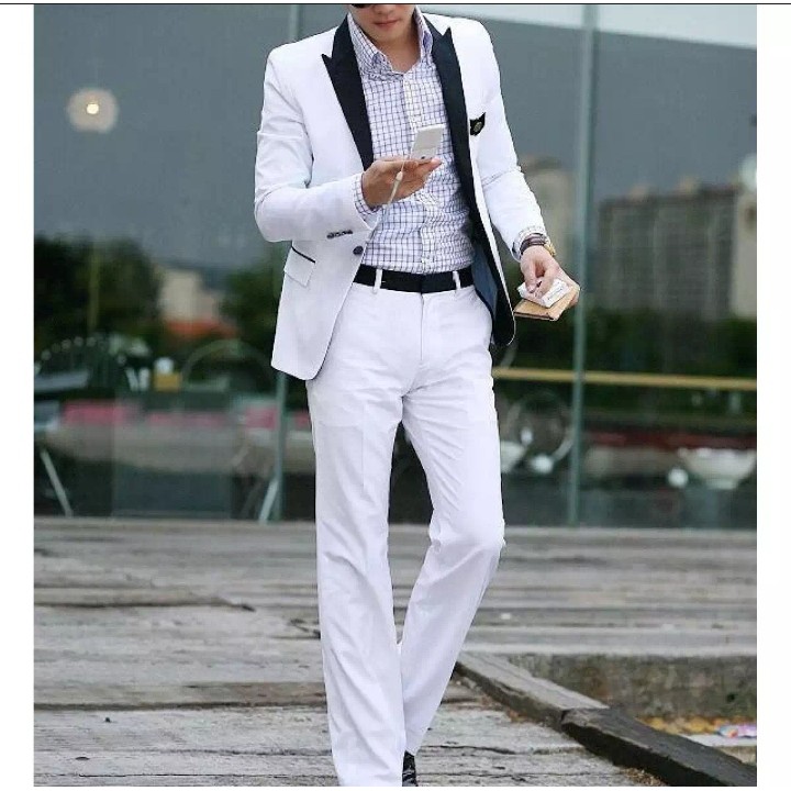 PROMO BLAZER SETELAN PUTIH OREGON WHITE 2IN1 HIGH TWIST ORIGINAL NIKAYU FULL FURING