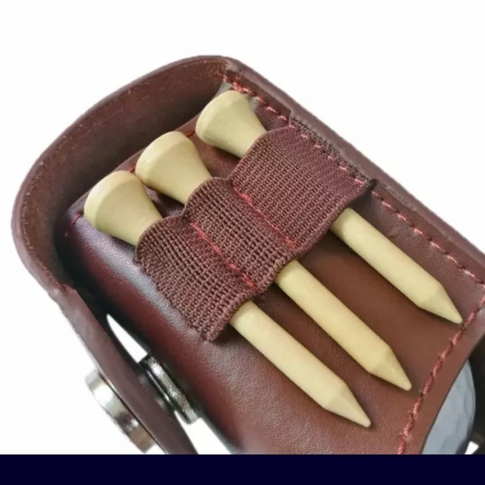 Portable kulit sapi mini tas golf ball