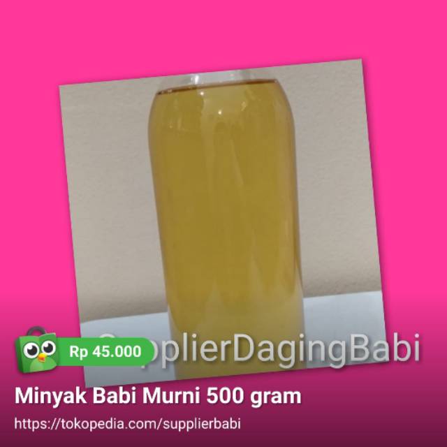 Minyak Babi Murni - 300 ml