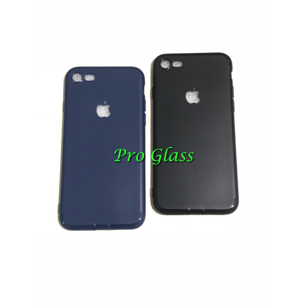 Iphone 8 / 8+ / 8 Plus MATTE BLACK / NAVY BLUE Soft Silicone Premium Slim Case