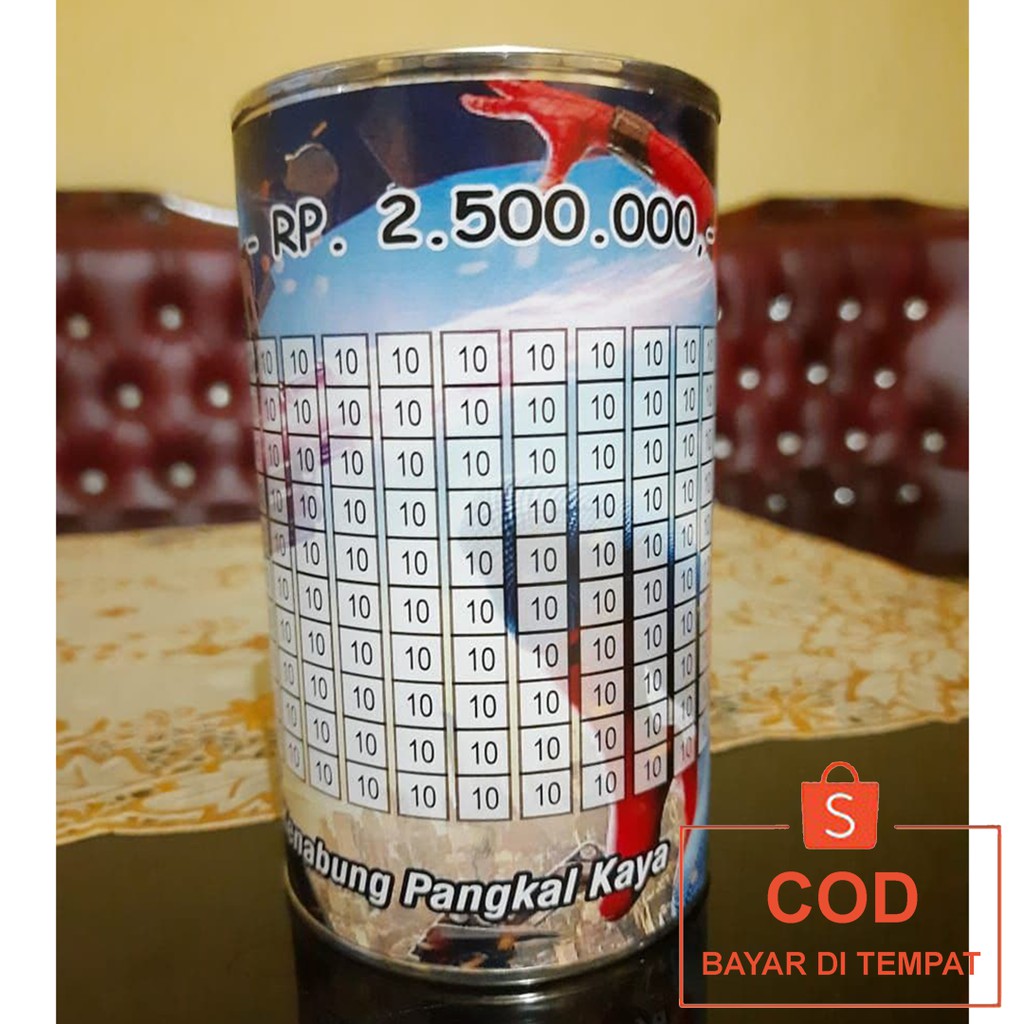 ✅COD Celengan Tabungan Challenge Tantangan Menabung Target Viral Kaleng Custom Unik Buka Tutup Murah-2,5 JUTA (10K)
