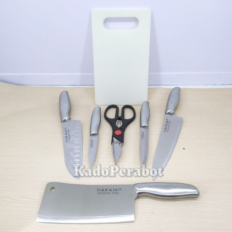 pisau nakami set NK-KS668 - pisau dapur set - pisau stainless set