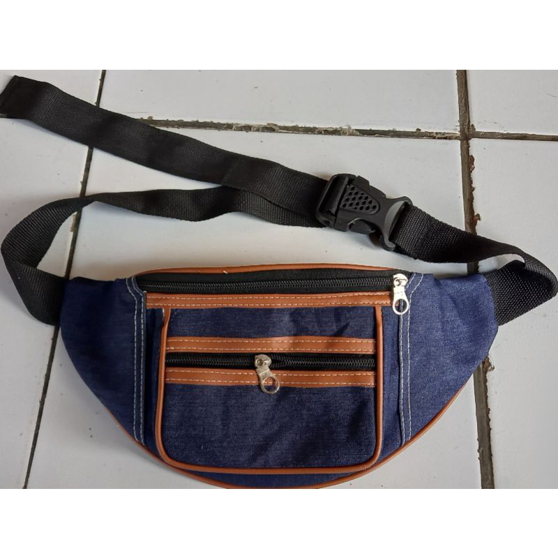tas pinggang kain levis wesbag pria wanita