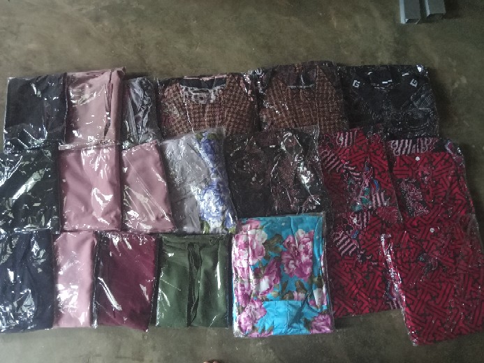 Batik Couple Keluarga Sania Ruffle Ori Ndoro Jowi Dnt Bata Merah