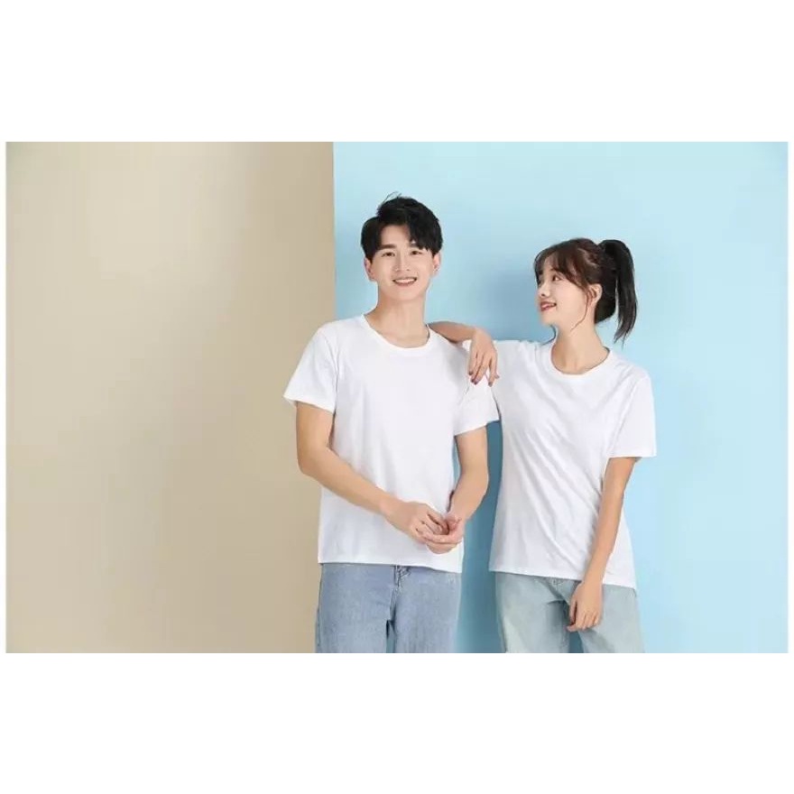 Unisex Simple Short-Sleeve Cozy T-Shirt Cotton Round Neck Kaos Polos Import XXL XL 2XL L M Baju Pria