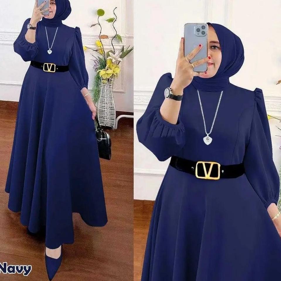 Tren Kekinian.. OW Gamis/Gamis terbaru SEPHORA MIDI DRESS + BELT / SHAKILA maxy DRESS PREMIUM